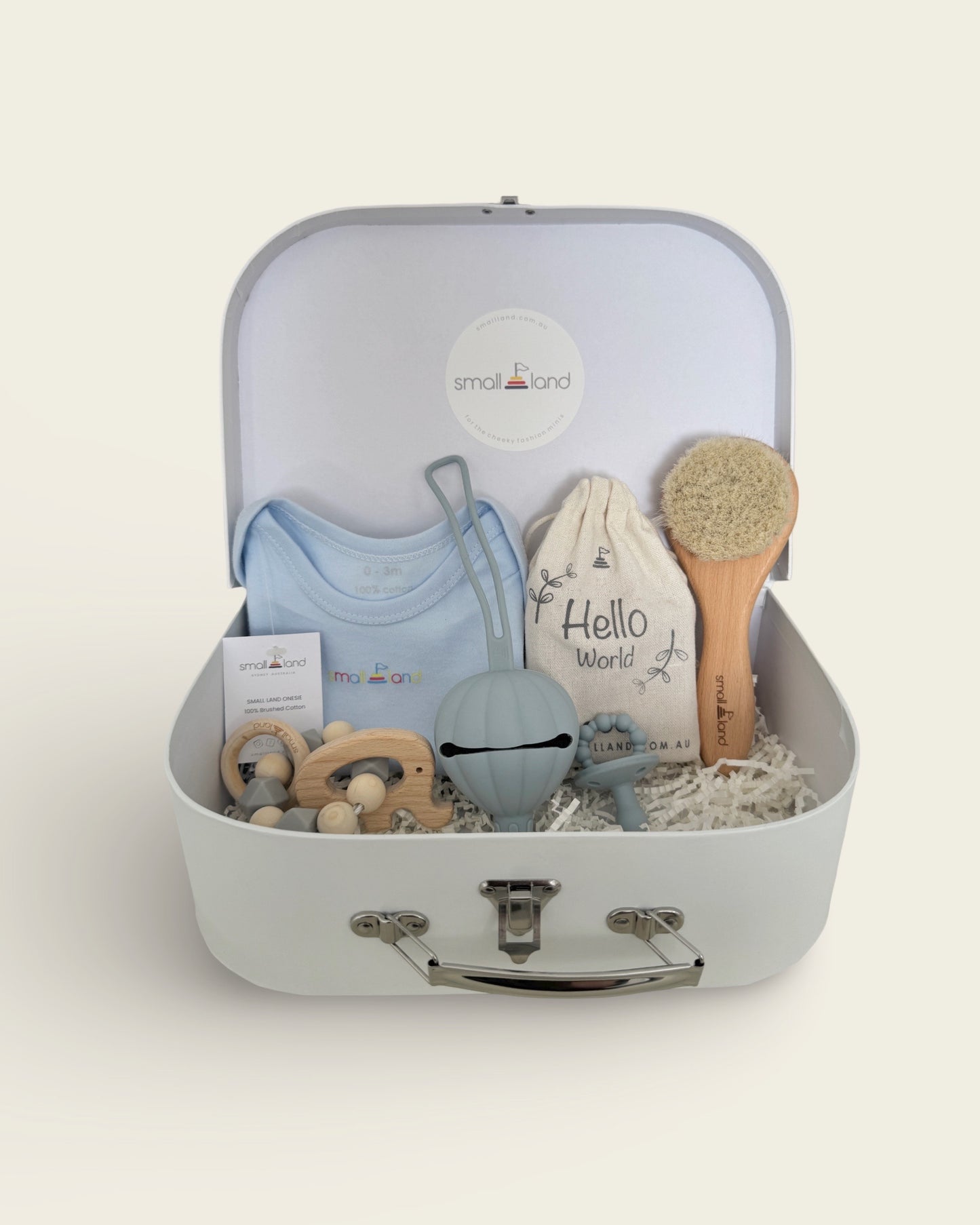 Newborn Baby Boy Gift Bundle - Blue Suitcase Gift Box