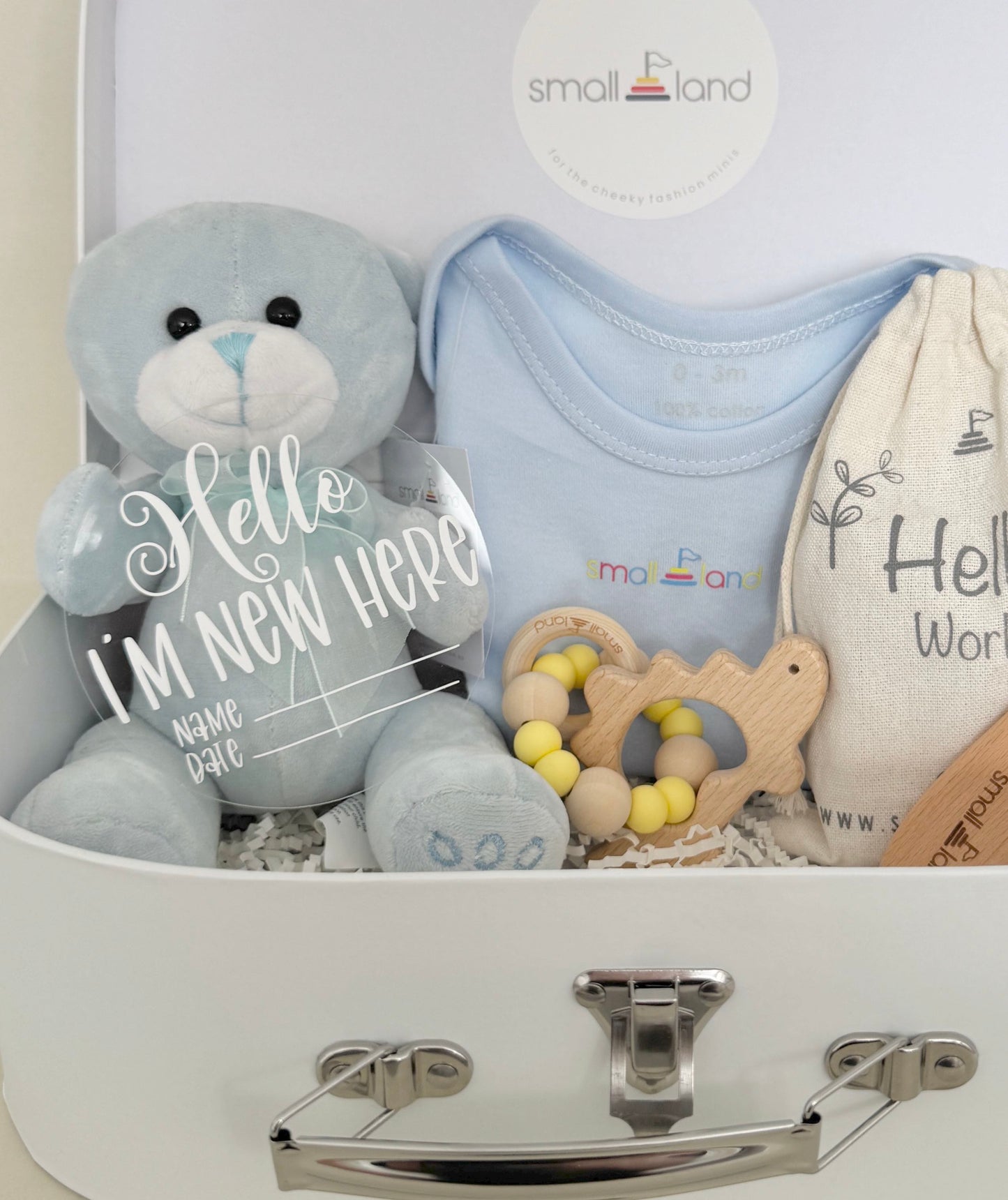 Newborn Baby Boy Large Gift Bundle - Blue Suitcase Gift Box