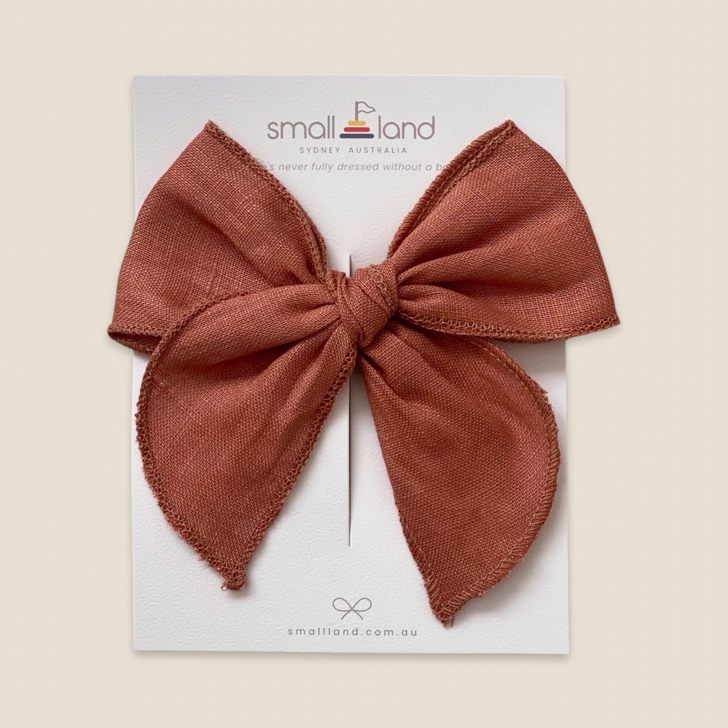 Fable Bow Hair Clip - Cotton Linen