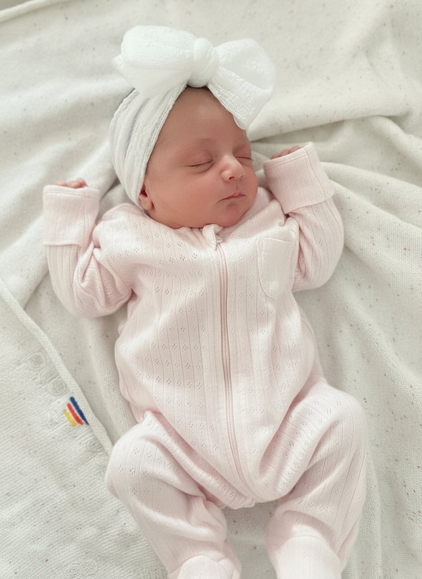 Embroidered Lace Bow Headband