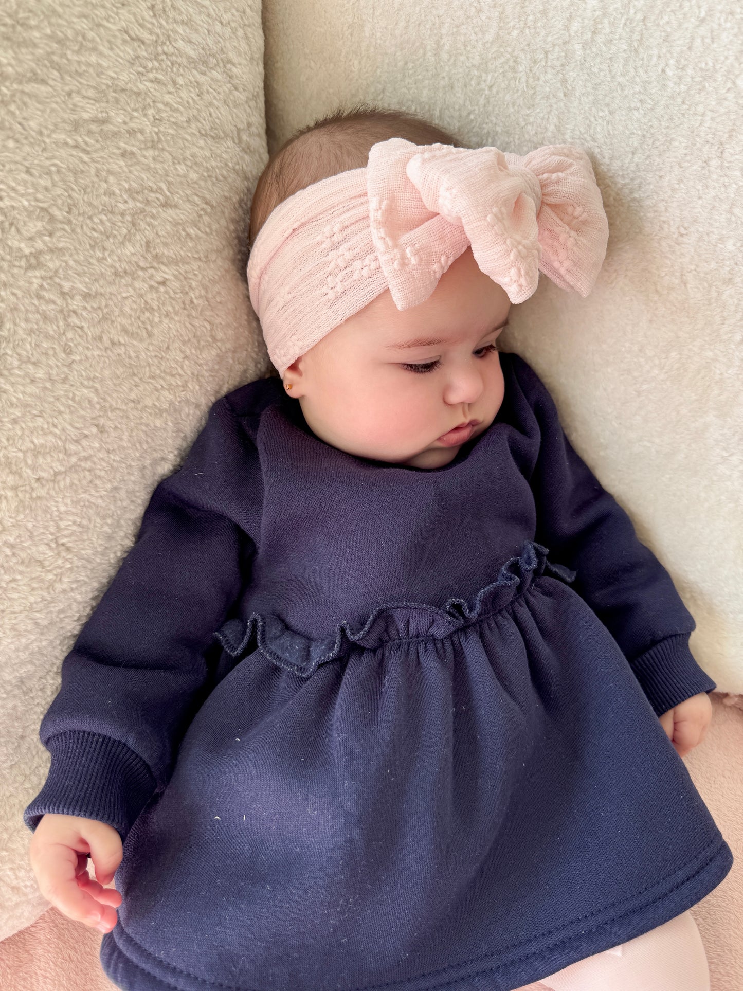 Embroidered Lace Bow Headband