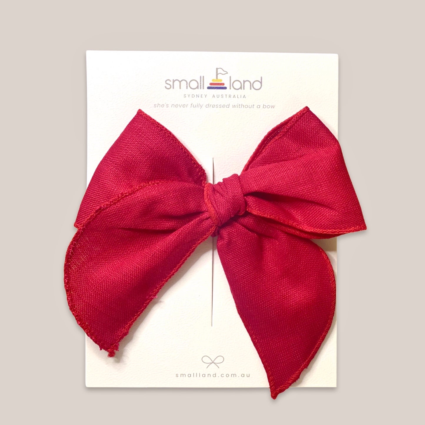 Fable Bow Hair Clip - Cotton Linen