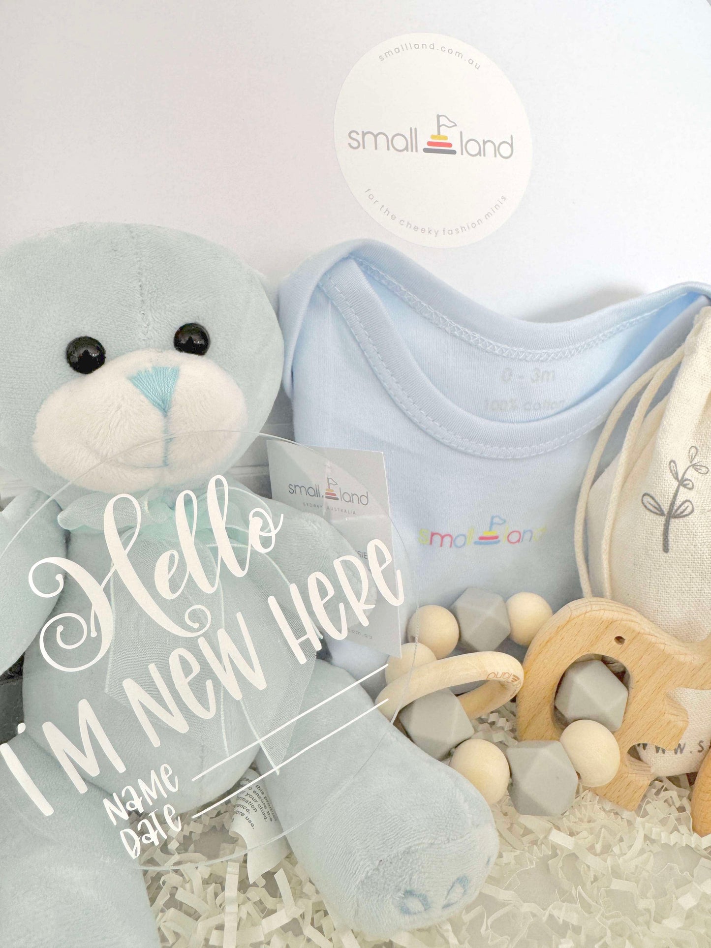Newborn Baby Boy Gift Bundle - Large Blue Suitcase Gift Box