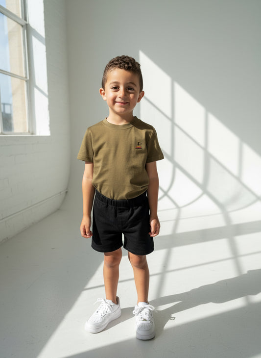 Classic Black Denim Shorts