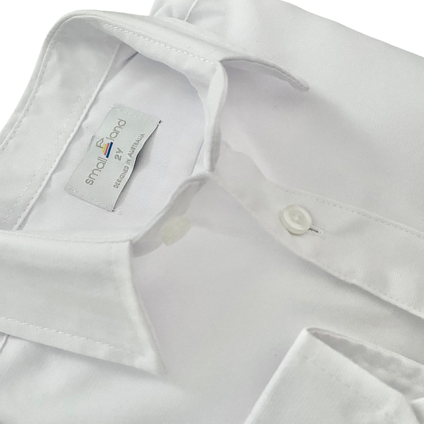 Boys Classic White Button Up Shirt