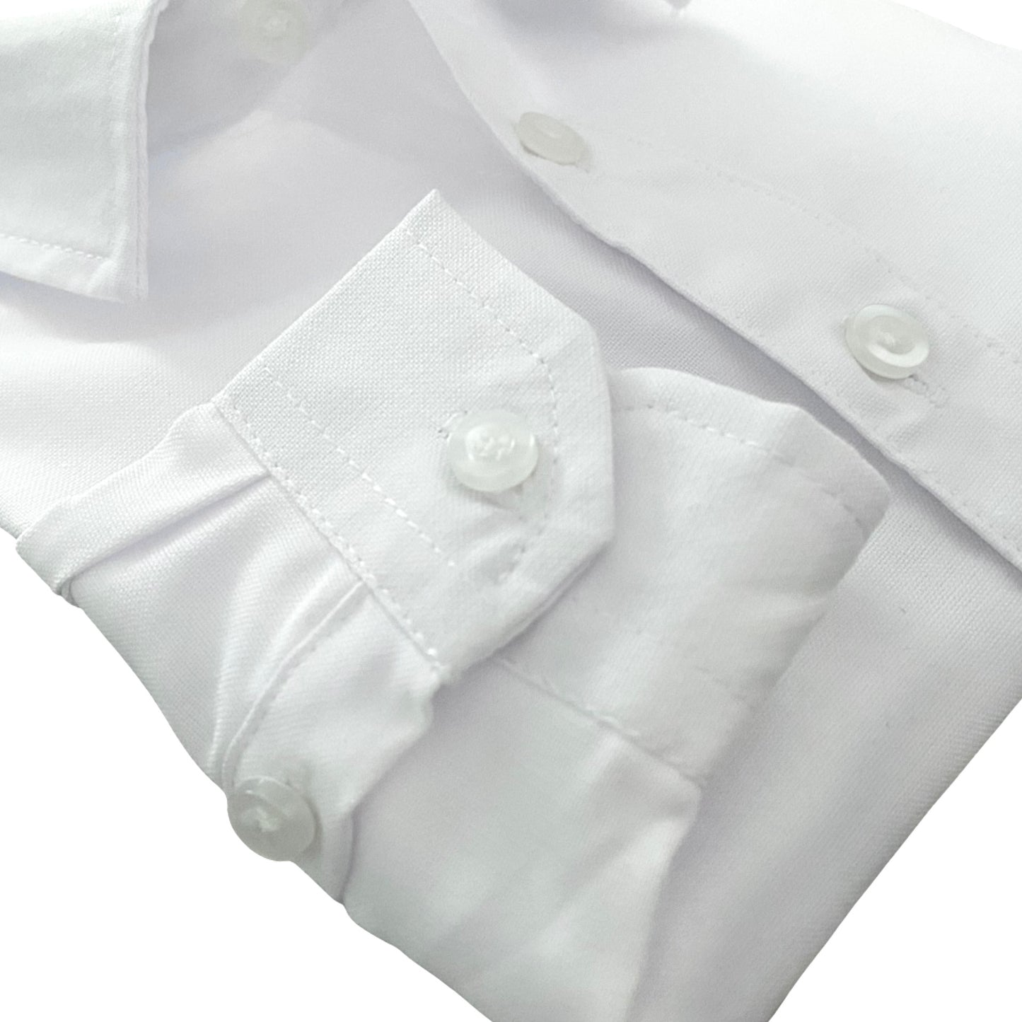 Boys Classic White Button Up Shirt