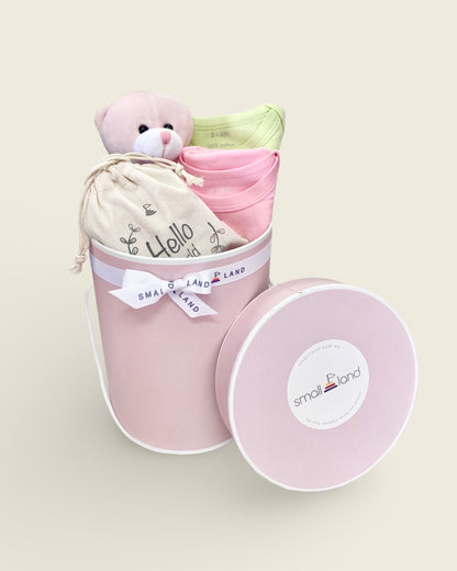 Baby Girl Gift Bundle - Pink Cylinder Box