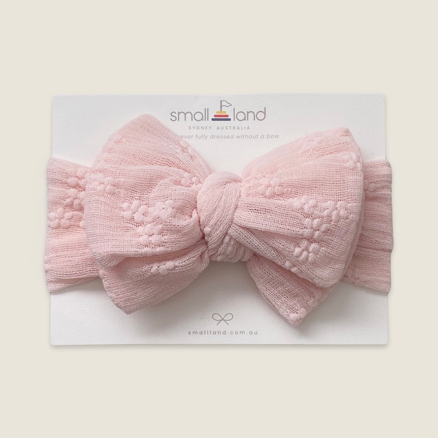 Embroidered Lace Bow Headband
