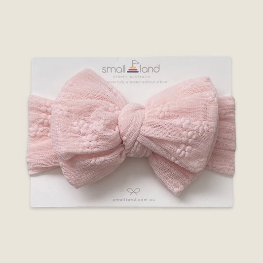Embroidered Lace Bow Headband