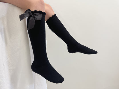 Girls Long Socks with cute bow