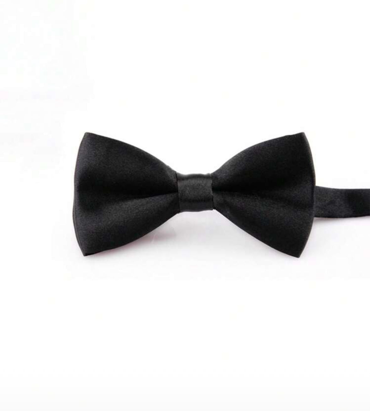 Black bow tie on a white background