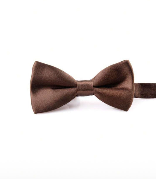 Brown bow tie on a white background