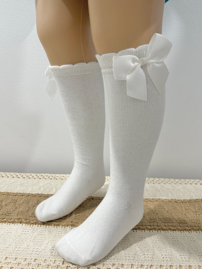 Girls Long Socks with cute bow