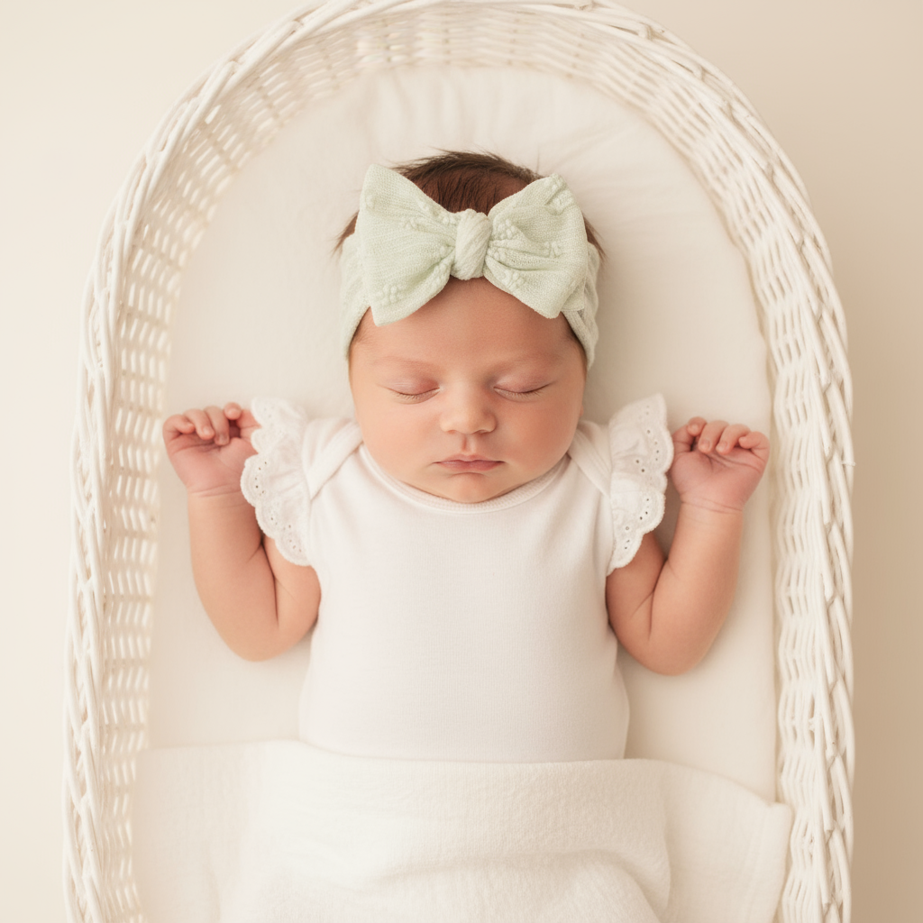 Embroidered Lace Bow Headband