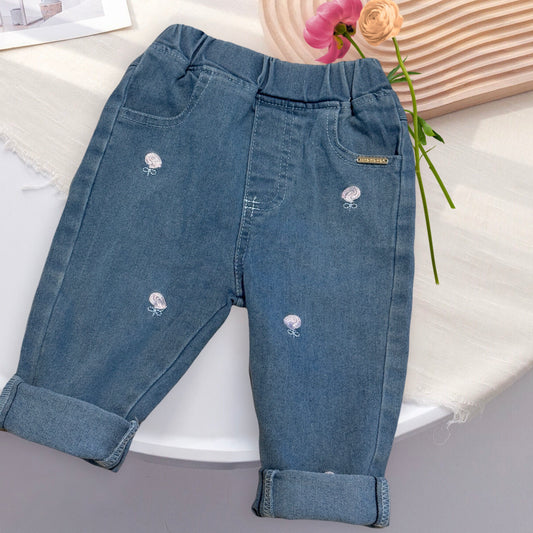 Lolly Jean - Girls Denim Jeans With Embroidery