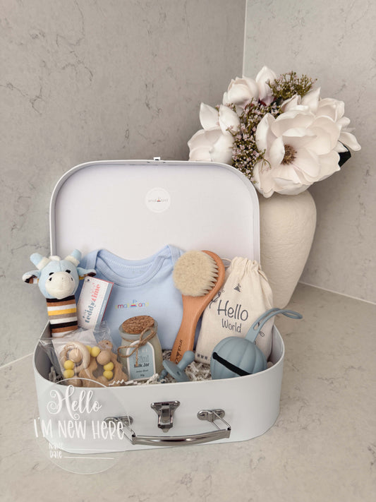 Large Baby Boy Gift Box with Free Welcome Disc | Newborn & Baby Shower Gifts Australia