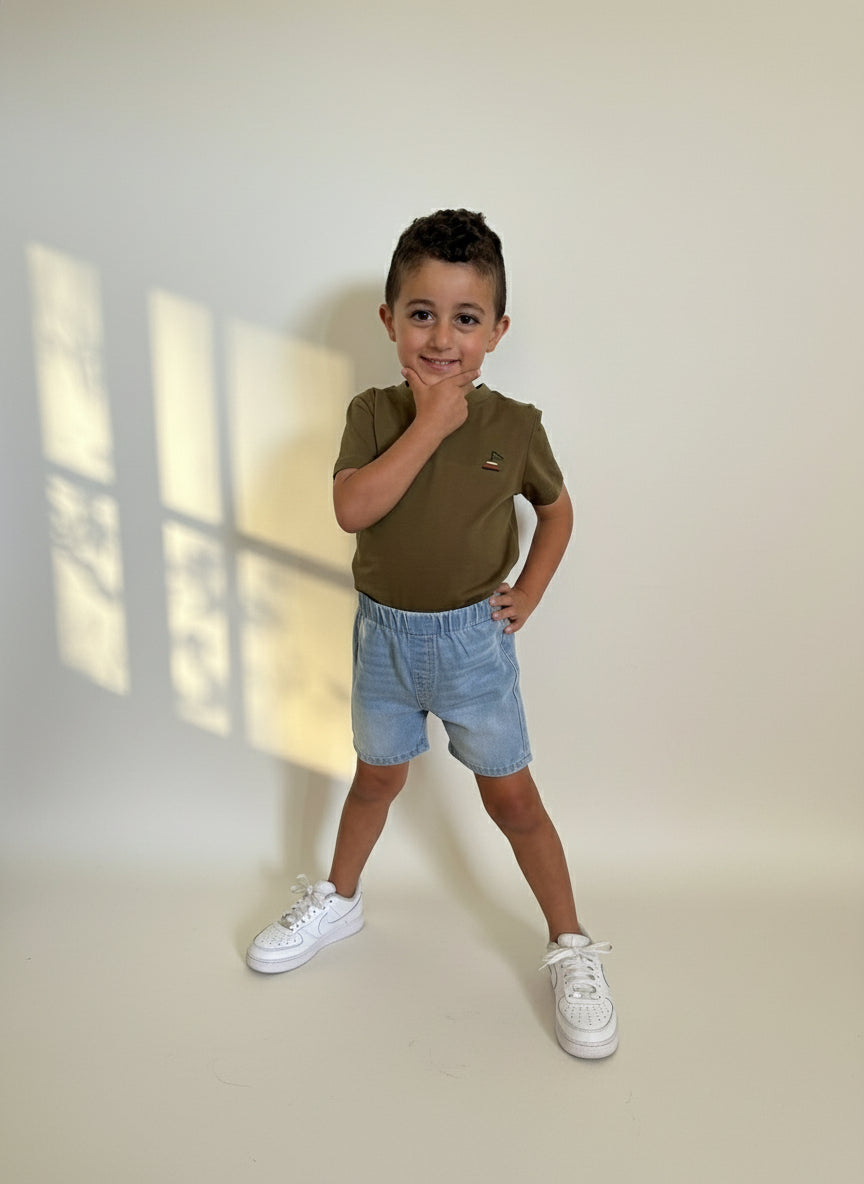 Light Wash Denim Shorts