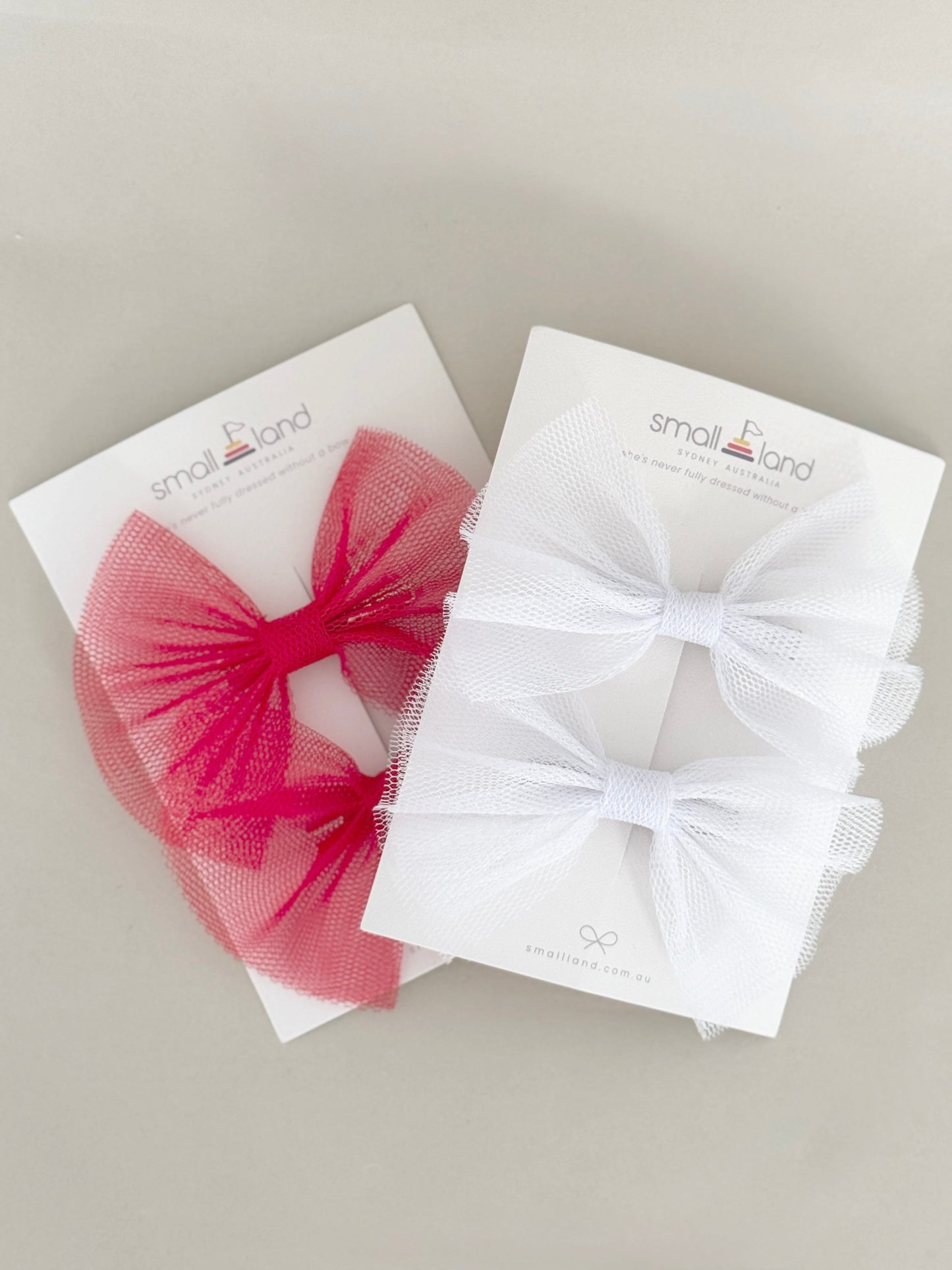 party girl bow clips in red and white