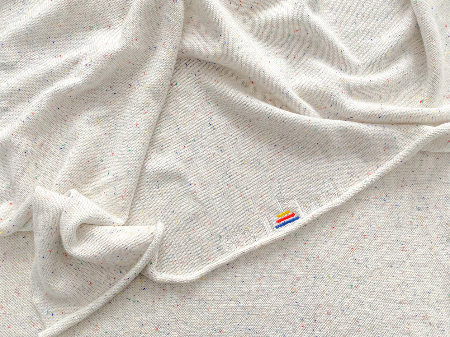 Heirloom Knit Blanket - Speckled Snow