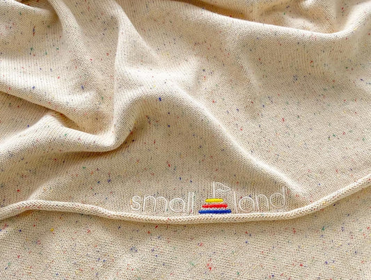 Heirloom Knit Blanket - Speckled Wheat