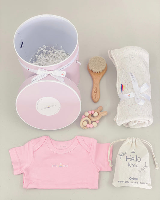 Baby Girl Bundle in Pink Cylinder Gift Box